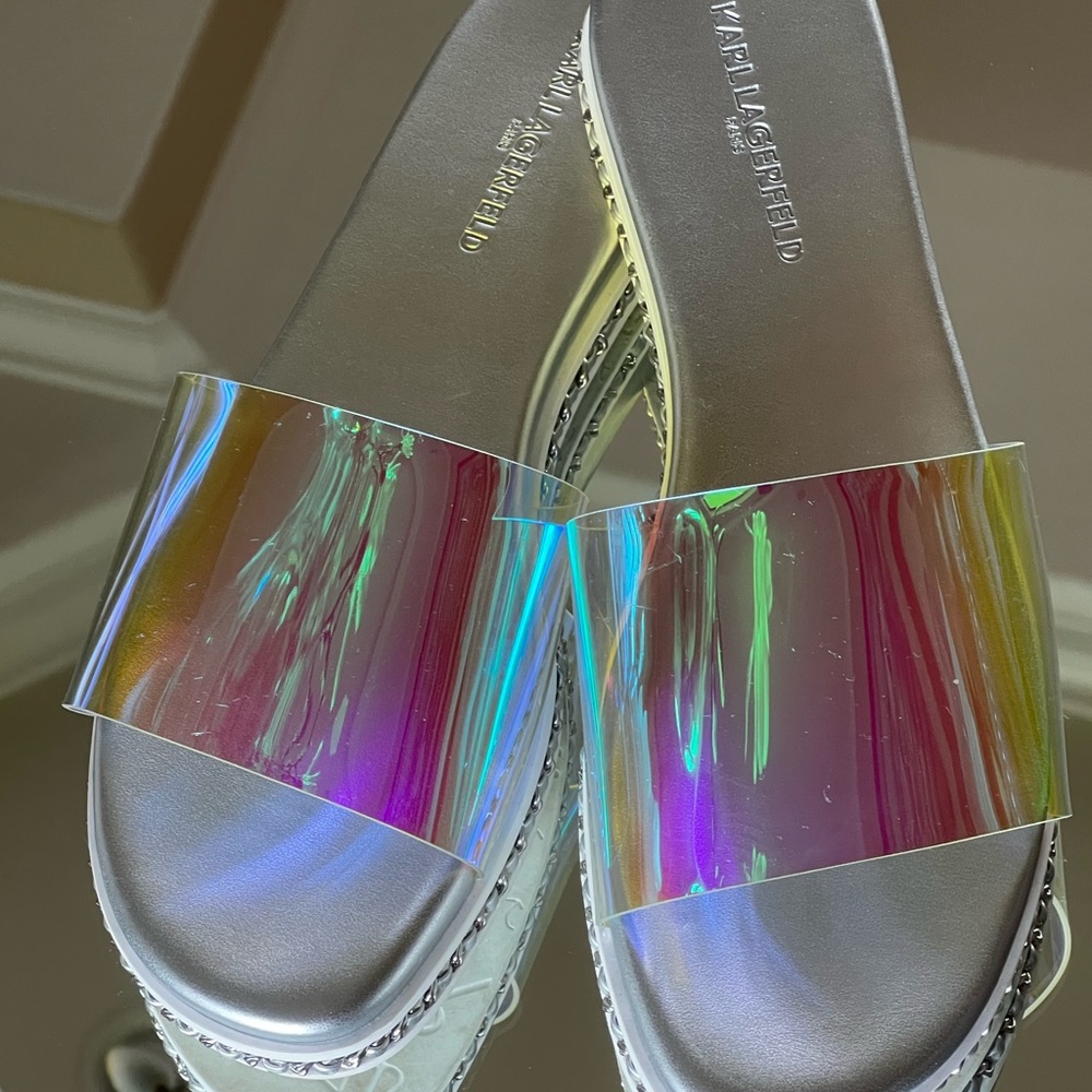 Karl Lagerfeld Paris opaque sandals ~ size 9